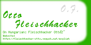 otto fleischhacker business card